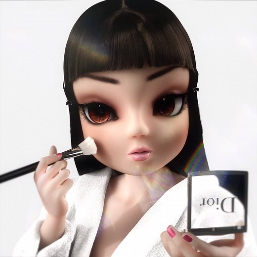 Time to Glow! As Noonoouri turns your glow on with the Dior Backstage Glow Palette! Discover more on.dior.com/fb-noonoouri-backstage | Dior