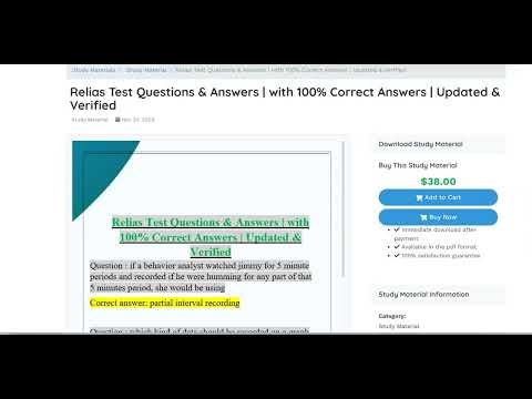 Relias Test Questions & Answers