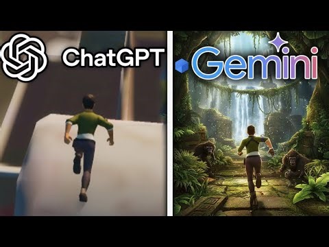 ChatGPT vs Gemini Make Temple Run From Scratch with a SINGLE PROMPT