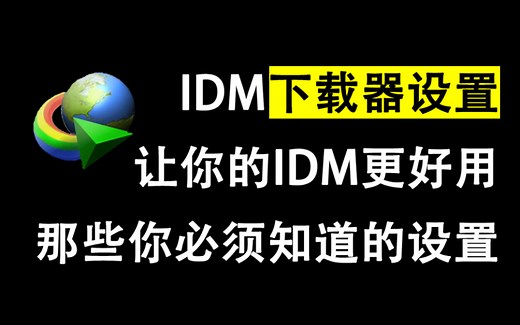IDM你必须知道的设置，让你的IDM更好用
