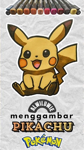 menggambar Pikachu Pokémon #shorts #drawing #youtubeshorts