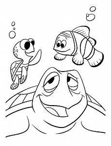 Finding Nemo coloring page for kids