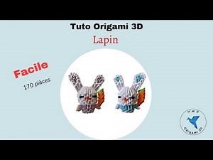 Tuto Lapin origami 3D