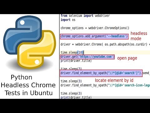 The simplest way to run python headless test with Chrome on Ubuntu
