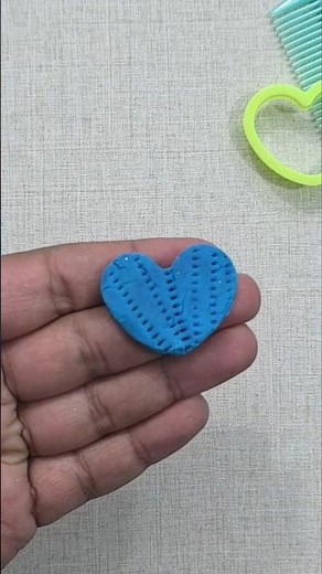 Clay heart shape craft for kids/clay heart love #youtubeshorts #shorts #craft #art #diy #love #kids