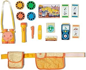 Melissa & Doug Grand Canyon National Park Hiking Gear Play Set with Photo Disk Viewer Kids Pretend Play Hiking Gear, Children's Belt and Binoculars for Girls and Boys Ages 3+ - FSC-Cer