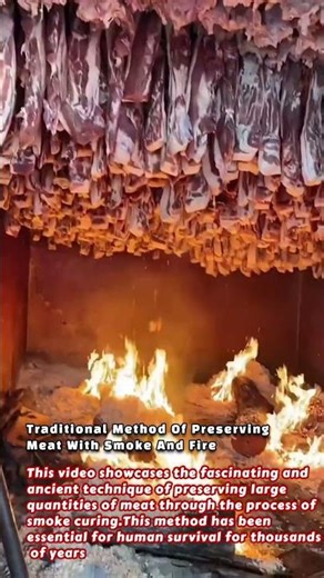 Traditional Method Of Preserving Meat With Smoke And Fire