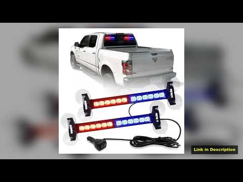 2 in 1 Red Blue Car Grille Emergency Strobe Light LED Police Lights Hazard Warning Flashing Safety