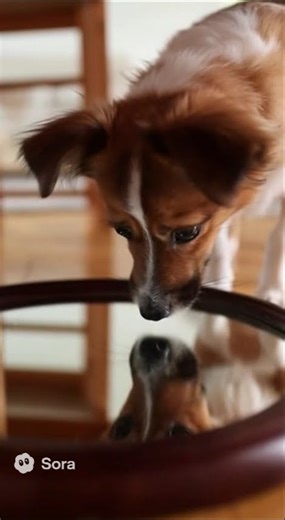 Dogs Reacting to Mirrors Behind the Door 😂 | Funny Pet Reactions #shorts