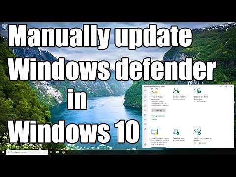 How to manually update Windows Defender's virus definition