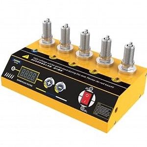 Car Spark Plug Tester Five Holes Spark Tester 110V 220V Spark Plug Ignition Analyzer Tool with Display LCD Screen Engine Ignition Coil Tester 200-9000rpm Working Frequency for Vehicle Car Motorcycle