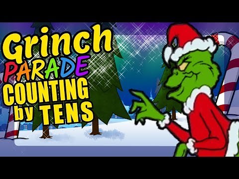 Christmas Grinch Teaching Counting by Tens Educational Math Video for Kids