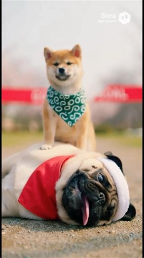 【爆笑】やる気満々のパグと、策士なまめ吉の3月1日