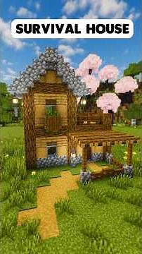 How to Build the PERFECT Survival House in Minecraft! 🏡 #shorts