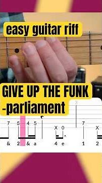 Give Up the Funk Guitar Riff | Easy Lesson