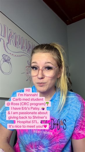 Hannah Hill | Hi, I’m Hannah 🩷 I’m a medical student at Ross University with Erb’s palsy, and I’m here to prove that disability does not disqualify you... | Instagram