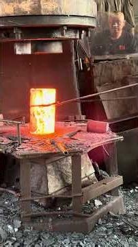 Inside the forging factory This giant billet becomes a precision ring. #manufacturing #forging