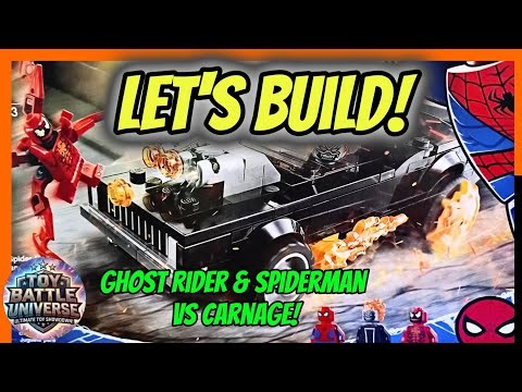 Let's Build: Ghost Rider & Spider-Man VS Carnage Lego Set