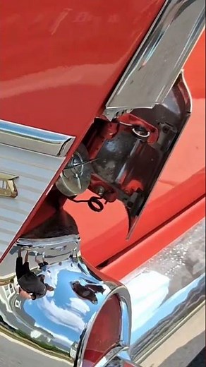 Did You Know? 57 Chevy Bel Air Hidden Gas Cap! 🚗 @stevehmcintosh #automobile #1957chevy #oldschool