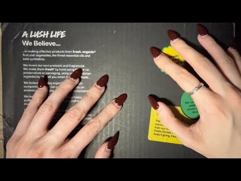 Tapping and scratching on a cardboard box ASMR (Lofi, No Talking) 