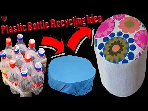 Make Stool With Plastic Bottles || Plastic Bottle Recycling Ideas || DIY Plastic Bottle Stool Craft