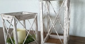 $3 Farmhouse Dollar Tree Rustic Lantern DIY
