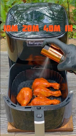 10 Minutes to 1 Hour Air Fryer Chicken Test 🔥😲#food #cooking #shorts
