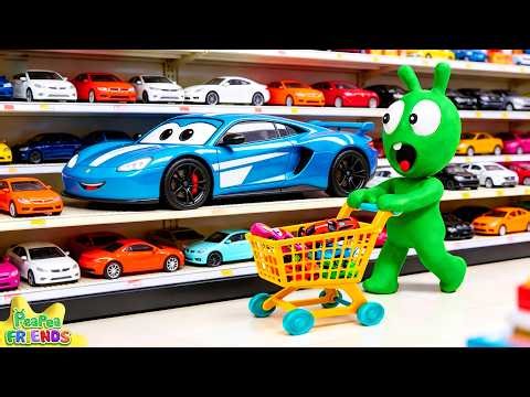 Pea Pea Causes CHAOS in Toy Car Store 😱🚗 | Funny Challenge for Kids