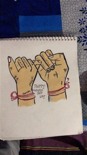 Best friend hands painting sketch ☺️