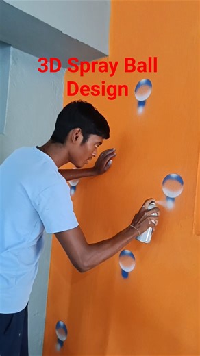 3D Spray Ball Design Video #short#3dwall#shortvideoballdesigen