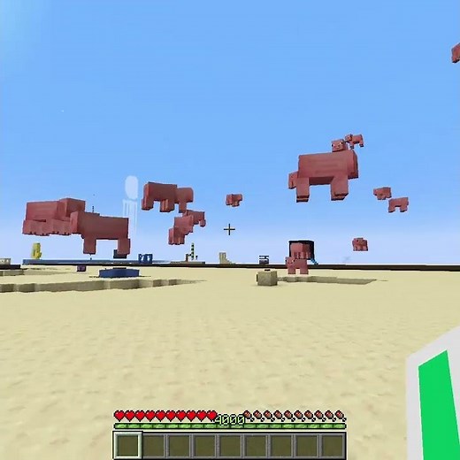 Cursed Flying Pigs in Minecraft