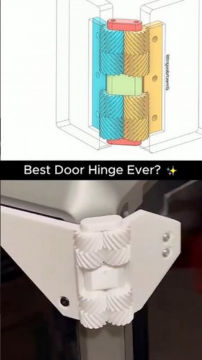 Best Door Hinge Ever?✨🚪 360° Rotation #engineering #machine #mechanism #3dprinting