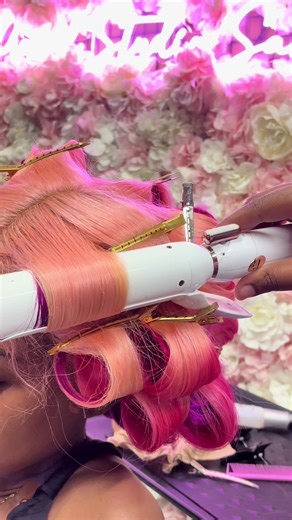 Pink to Purple Ombre Curls