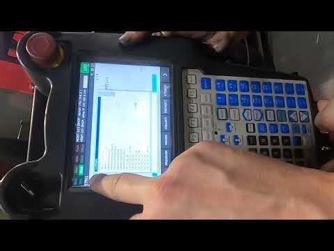 Fanuc weld robot program change training video.