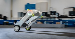 Self-balancing evoBOT grasps and carries cargo