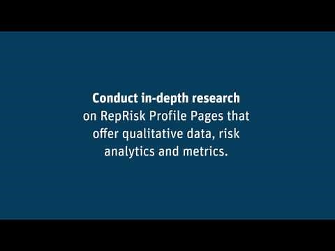 RepRisk ESG Risk Platform