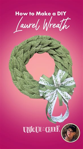 Classic for a reason! Laurie made this classic Laurel Wreath using the UITC™ Ring Wreath Board Materials from Unique in the Creek! Watch the video on YouTube 👇 https://www.youtube.com/live/mZ7gtK-8Hns?si=YnPJ8fgpw_5M6fej #crafting #wreath #wreathmaking #wreathmakers | Unique in the Creek Ltd.