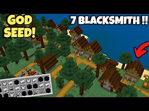 🔥 7 BLACKSMITH village SEED! GOD SEED Minecraft 1.19 BEDROCK edition!