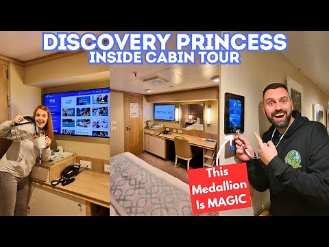 Discovery Princess INTERIOR Stateroom FULL Tour - Our 1st Inside Cabin - Hope Its Not Tiny!