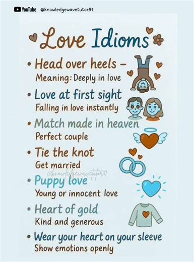 💕 Love Idioms You Need to Know for Romantic Conversations📚