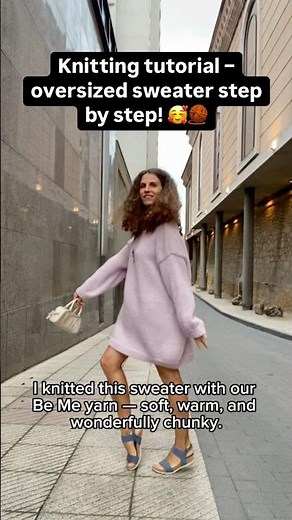 Knitting tutorial – oversized sweater step by step! 🥰🧶