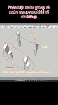 Phân biệt make group vàmake component #sinhvienkientruc #sketchup #huongdansketchup #kientrucwinkeyc