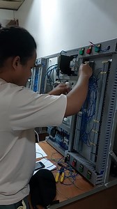 PLC I/O termination for pneumatic system #acdctraining | AC-DC Training Center