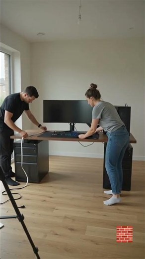 Modern Home Office Desk Setup Transformation | Minimalist Workspace Ideas # short video 🏗️