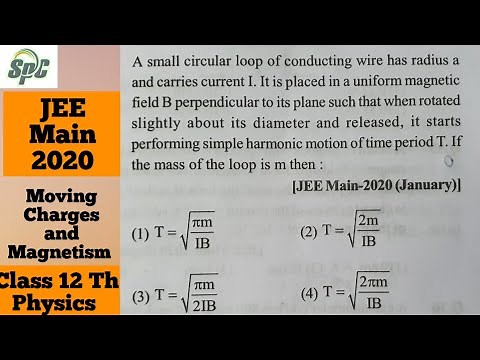 A small circular loop of conducting wire has radius a and carries current i . It is placed in a unif