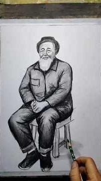 Old Man Pencil Sketch ✏️🧓 Realistic Hand Drawing Step by Step #PencilArt #Sketching #ArtShorts