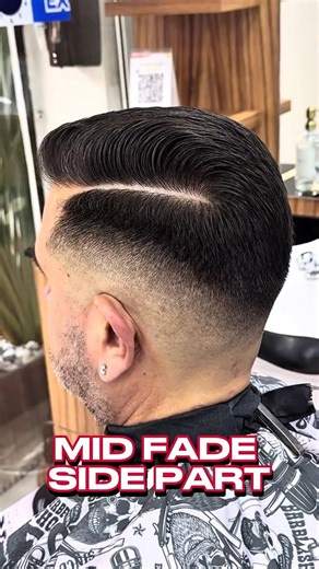 MID FADE SIDE PART #barbershop #hairstyle #fade #midfade #skinfade #sidepart #classiccuts