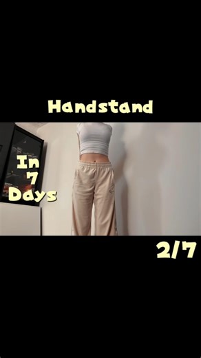 Handstand Challenge 2/7 💪🏼#handstand #progression #handstandpractice #workout #shorts #motivation