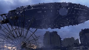 Giant Alien Spaceship Over Ruined Citymassive Stock Footage Video (100% Royalty-free) 3781054393 | Shutterstock