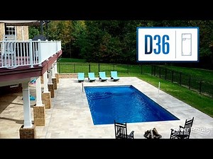 Finished Fiberglass Pool Project - River Pools D36 Model Highlights